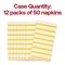 Durable White with Gold Stripes Paper Dinner Napkins (600 Napkins)